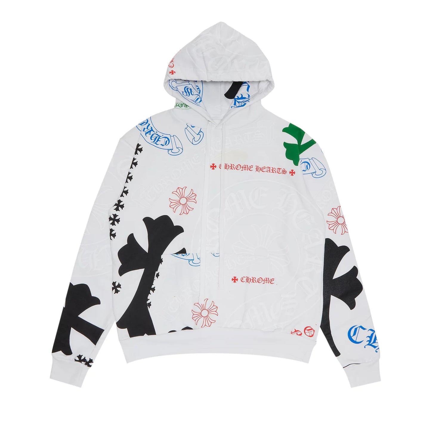 Chrome Hearts Stencil Hoodie 'White/Multicolor'